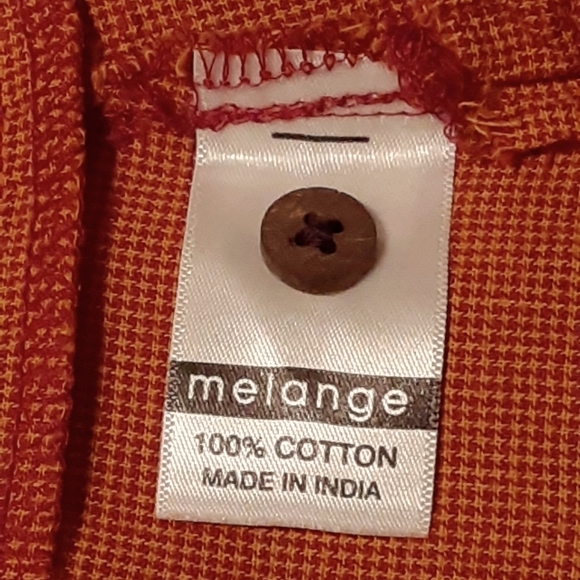 Melange 100% Cotton Tunic Dress with Designer Oversized 14" × 6½" Pockets - Picture 15 of 16